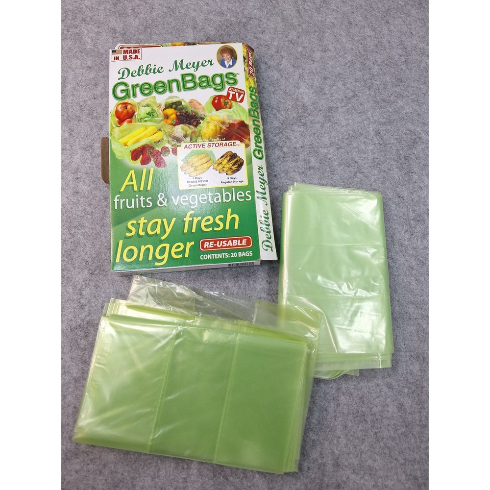 Debbie Meyer GreenBags 17 Count Reusable Produce Storage Bags Fresh Fruit Veggie